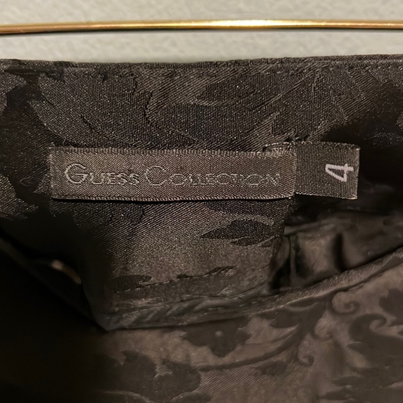 Vintage Guess collection low rise flare bottom black on black pants. - Picture 3 of 5